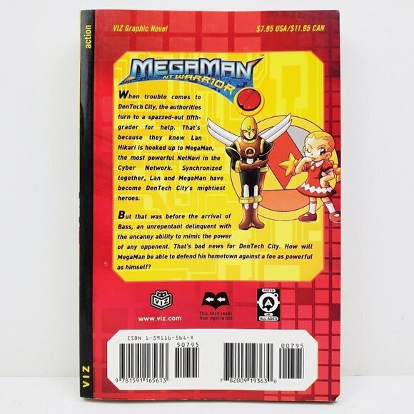 MegaMan NT Warrior Book Vol. 5 Ryo Takamisaki Manga VIZ 2004 First Print Unread - Picture 2 of 9
